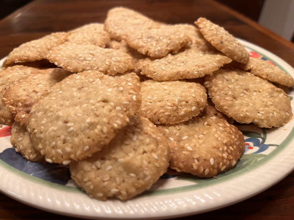 Hanna Raskin's Benne Wafers prepared from Emily Meggett's Gullah Geechee recipe.