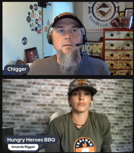 Screenshot of Chigger Willard interviewing Hungry Heroes Founder Amanda Riggan.