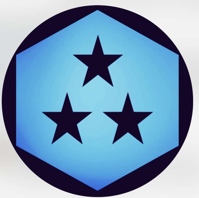 Blue Suede BBQ logo with Tennessee's 3 stars on a blue field.