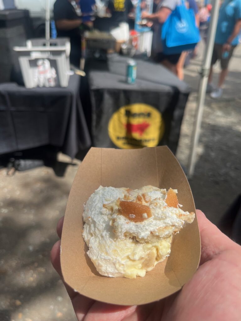 Moon pie banana pudding from Ben's Backdraft Barbecue at the 2025 Carolina BBQ Festival. 
